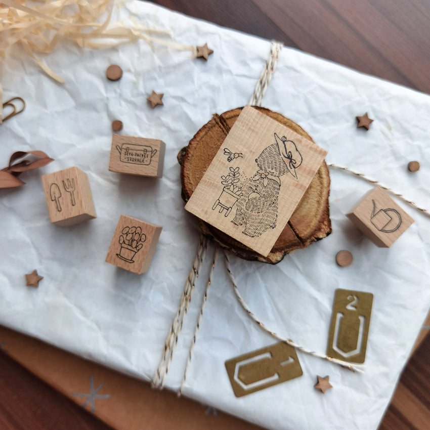 TAI Online Store x Whimsy Whimsical - Rubber Stamp Set of 5 - Moments of Joy – Bear The Gardener