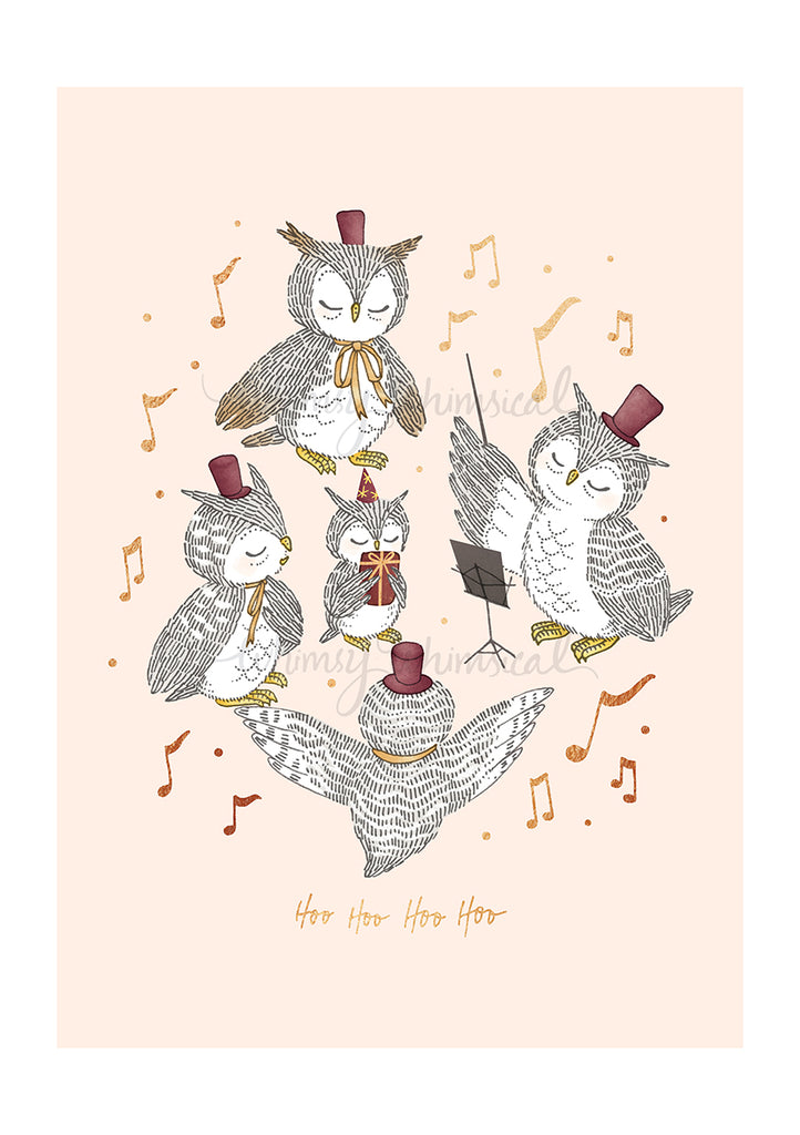 Hoo Hoo Happy Birthday, Owl - 5x7 Print