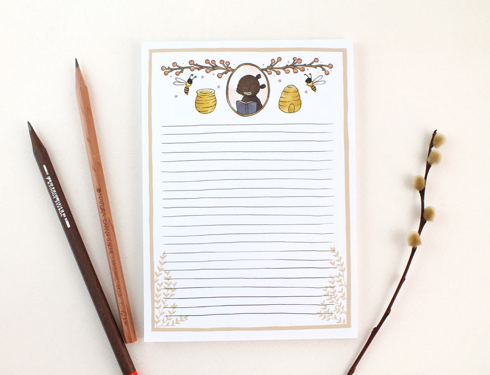 Notepad - Bear and Honey Bee