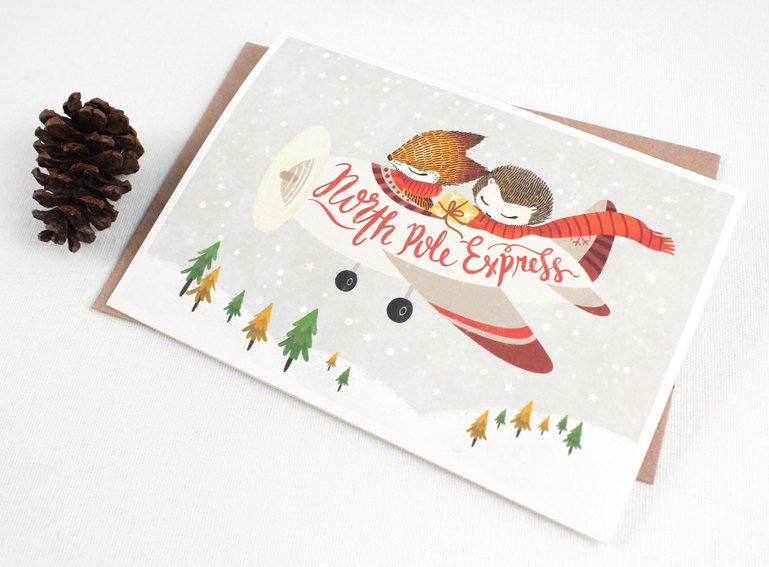 Christmas Card - North Pole Express - Greeting Card