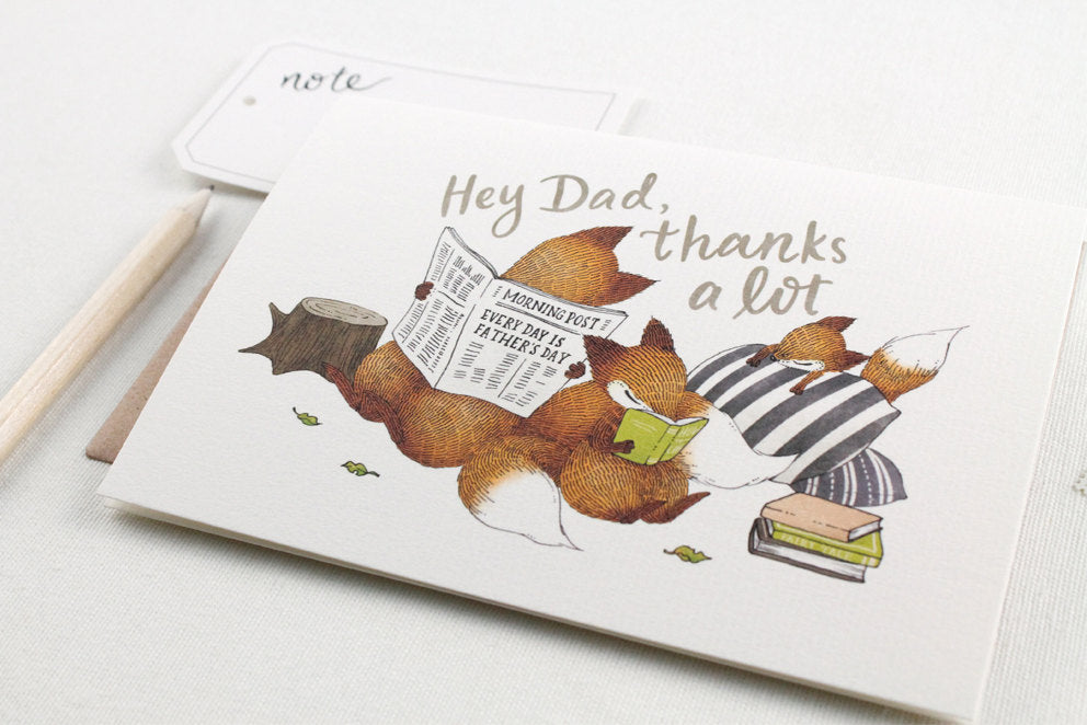 Father's Day Card -Father's Day Card - Hey Dad, thanks a lot - Greeting Card